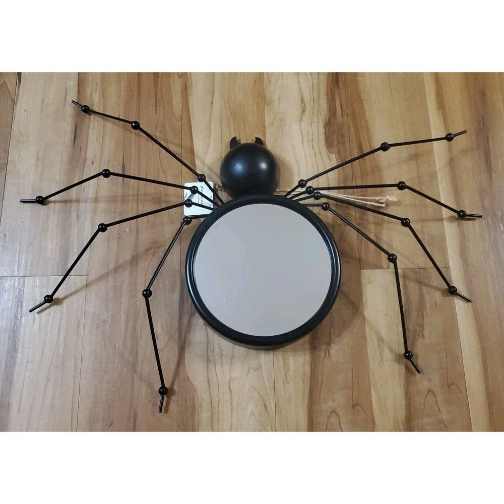 Place & Time Halloween Spooky Spider Mirror Goth Chic Decor‎ READ